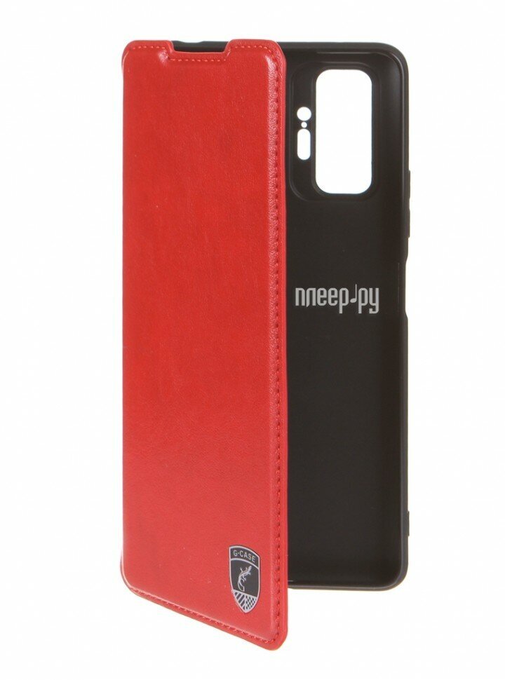 Чехол книжка G-Case Slim Premium для Xiaomi Redmi Note 10 Pro (Сяоми, Ксяоми Редми Ноте 10 Про), красный