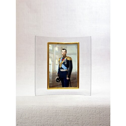 Портрет Николая II настольный в рамке для кабинета, библиотеки, офиса, 10x15 см