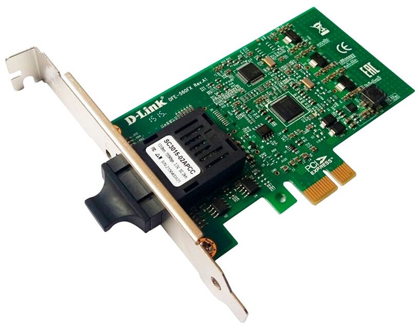 Адаптер/ DFE-560FX/B PCI-Express Network Adapter, 1x100Base-FX SFP