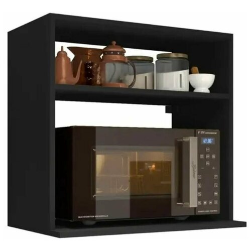 Полка навесная для микроволновой печи СВЧ цвет венге