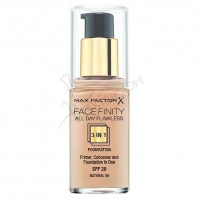 Max Factor Тональная Основа Facefinity All Day Flawless 3-in-1 Товар 50 тон natural HFC Prestige International IE - фото №18
