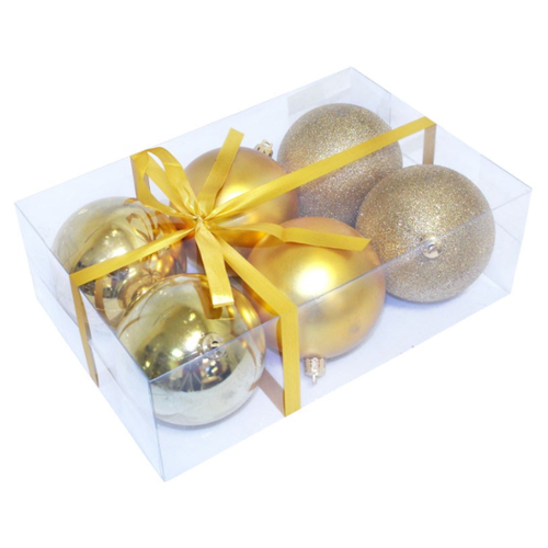 фото Набор шаров волшебная страна pb8-6smb, золотой, 6 шт.