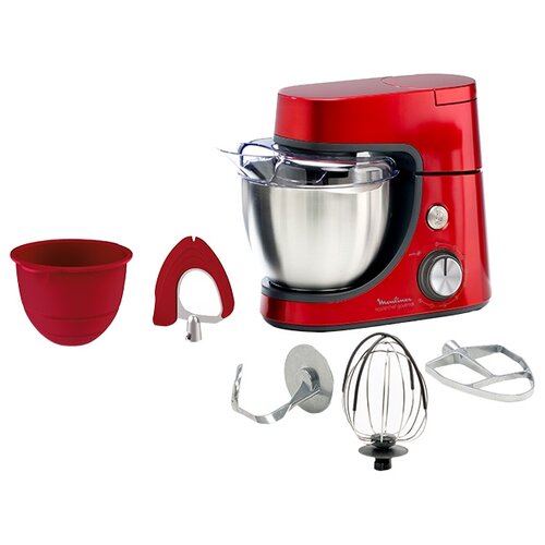 Кухонный комбайн Moulinex QA530G10 Masterchef Gourmet, 1100 Вт, красный/черный