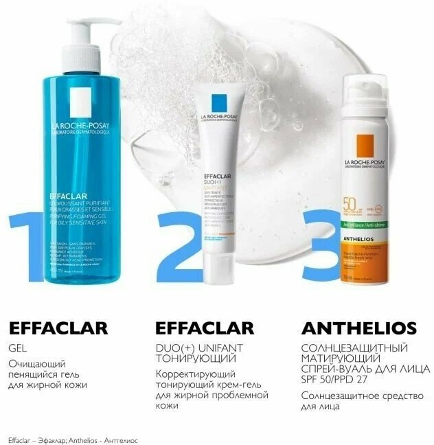 Крем-гель La Roche-Posay (Ля рош-позе) Effaclar DUO(+) корректирующий для проблемной кожи с тонирующим эффектом 40 мл Косметик Актив Продюксьон - фото №7