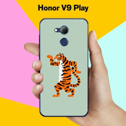 Силиконовый чехол на Honor V9 Play Тигр / для Хонор Ви 9 Плэй силиконовый чехол на honor play хонор плэй тигр осколки