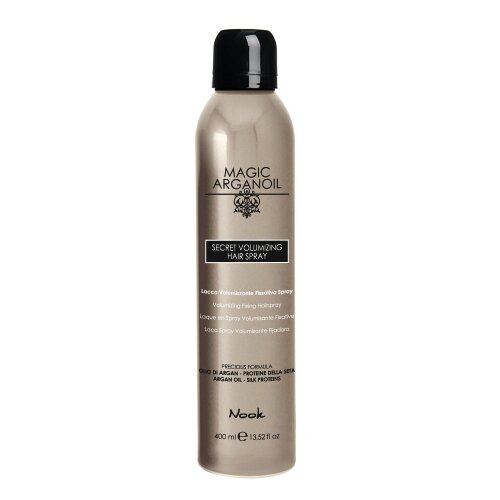 NOOK MAGIC ARGANOIL Лак для объемных укладок волос Магия Арганы Secret Volumizing Hairspray 400 мл, лак  - Купить