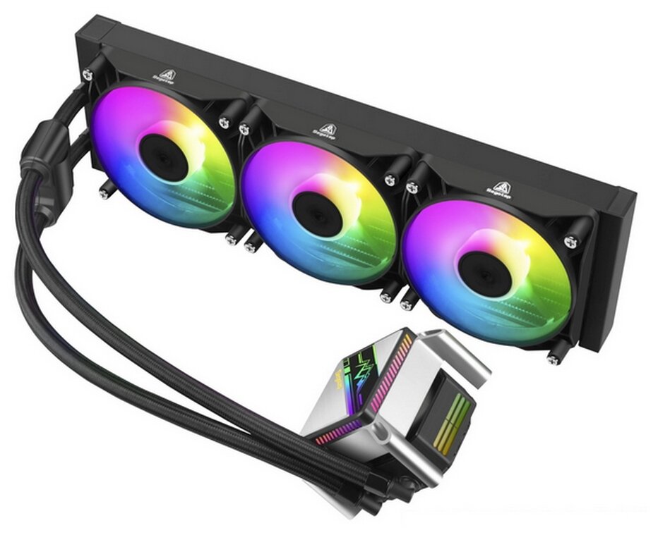 Система охлаждения жидкостная Segotep LGA20xx/21700/1200/115x/AM4/AM3/TR4 (3*120mm fan, 800-2000rpm, 78CFM, 32dBA, 4-pin) - фото №1