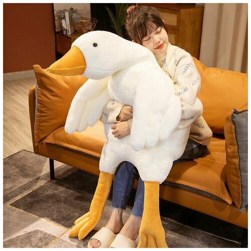 Мягкая игрушка белый Гусь 160 см / Подушка
