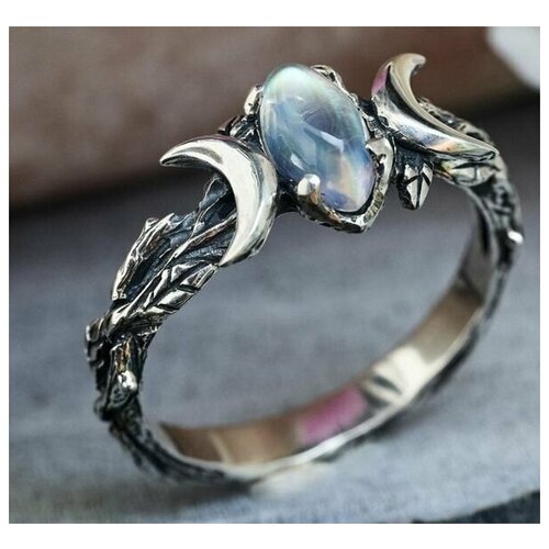 Кольцо, бижутерный сплав, размер 17, серебряный