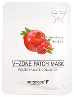 Skinfood Укрепляющая маска для зоны подбородка Pomegranate Collagen V-Zone Patch Mask 15 г 1 шт. пак