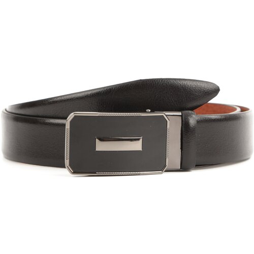 фото Ремень fabretti, натуральная кожа, металл, для мужчин, размер 125, длина 125 см., черный