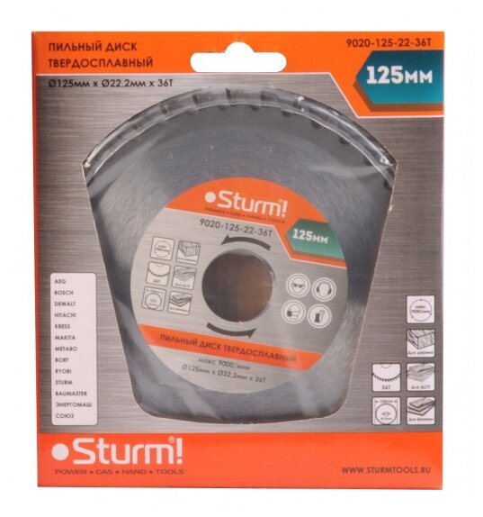 Пильный диск Sturm! 9020-125-22-36T 125х22.2 мм