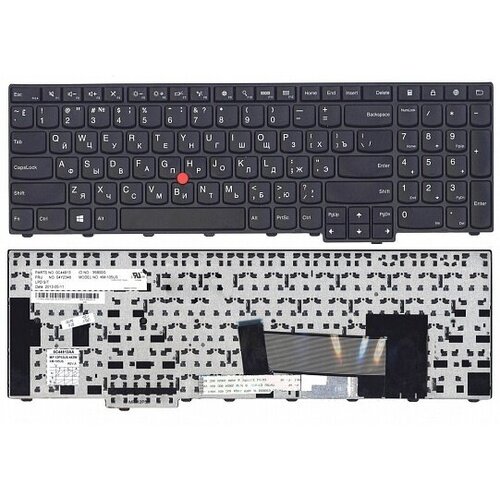 Клавиатура для ноутбука Lenovo ThinkPad Edge E531, E540, T540, T540p черная, с рамкой, с джойстиком вентилятор кулер для ноутбука lenovo thinkpad e431 e440 e540 e531