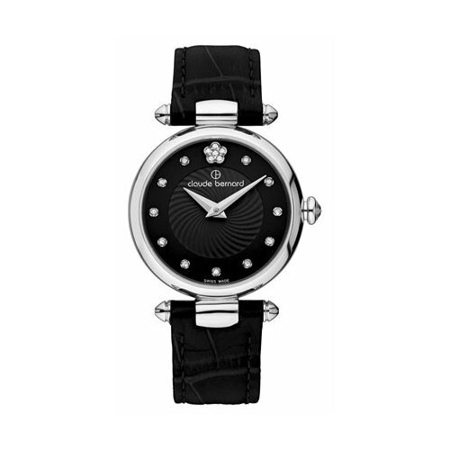 часы наручные claude bernard 01002 357r air Наручные часы Claude Bernard 20501-3NPN2, черный, серебряный