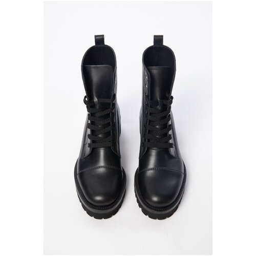 Ботинки берцы duet.by.me, размер 36, черный ботинки на молнии и шнуровке с пайетками 35 черный