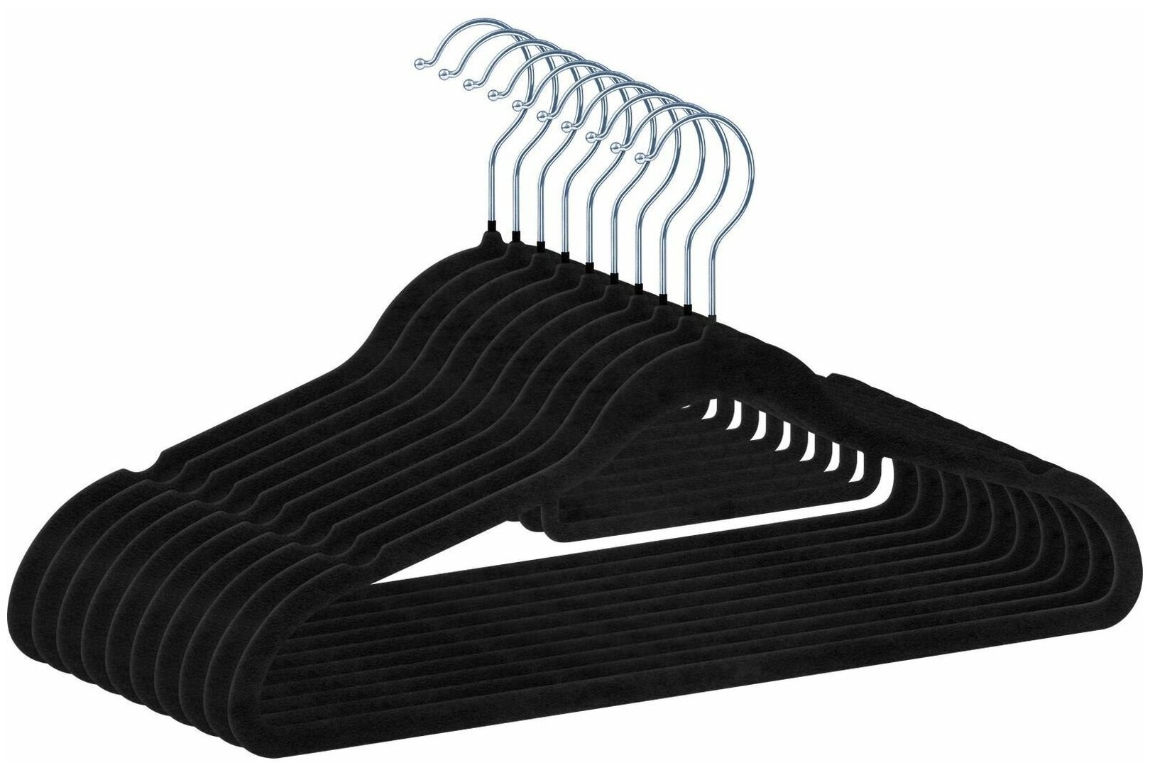 Вешалка для одежды Defender CLH-220 черный, 10 шт, пластик, 42 см - фотография № 3