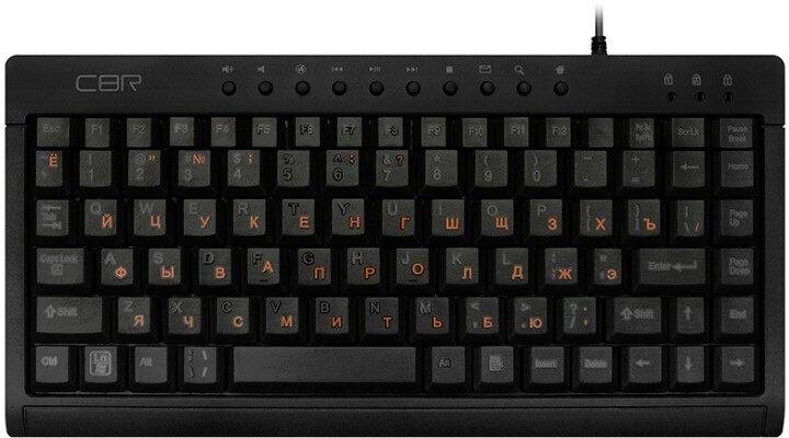 Cbr Клавиатура KB 175 Black USB, Клавиатура проводная, мини