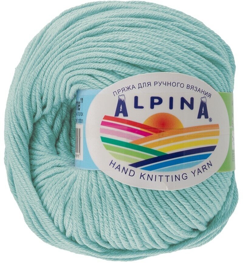 Пряжа Alpina Rene, 100% мерсеризованный хлопок, 10*50 г, 105 м+-5 м, №127, светло-голубой