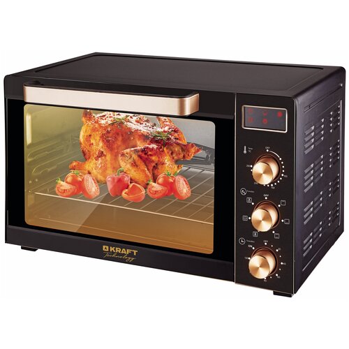 Мини печь KRAFT Technology TCH-MO 6012 RKDGLB золотойчерный 1389000₽
