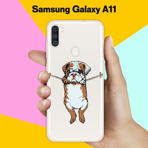 Силиконовый чехол Бульдог на Samsung Galaxy A11