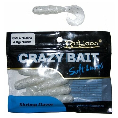 Съедобная силиконовая приманка RUBICON Crazy Bait MG 4.8g, 76mm, цвет 024