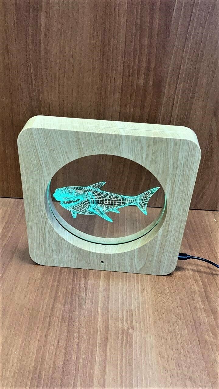 Светодиодный 3D светильник "Акула" №53 - фотография № 3