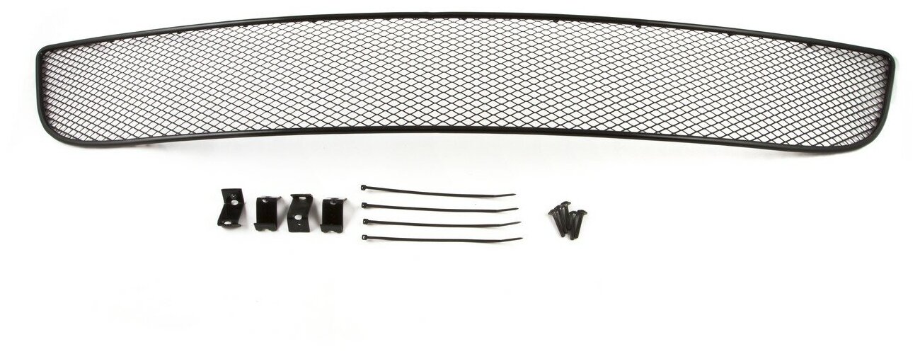 Сетка на бампер внешняя для CITROEN C4 2013-2015, черн, 15 мм, для автомобилей без переднего парктроника / Ситроен С4