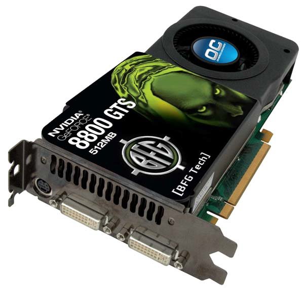 Видеокарта BFG GeForce 8800 GTS 675Mhz PCI-E 512Mb 1940Mhz 256 bit 2xDVI TV HDCP YPrPb