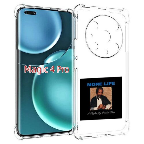 Чехол MyPads Drake - More Life для Honor Magic4 Pro / Magic4 Ultimate задняя-панель-накладка-бампер чехол mypads one more city лсп для honor magic4 pro magic4 ultimate задняя панель накладка бампер