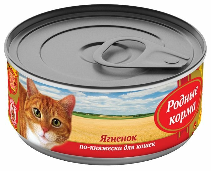 Родные корма ВИА Консервы для кошек ягненок по-княжески 619600, 0,100 кг (10 шт)