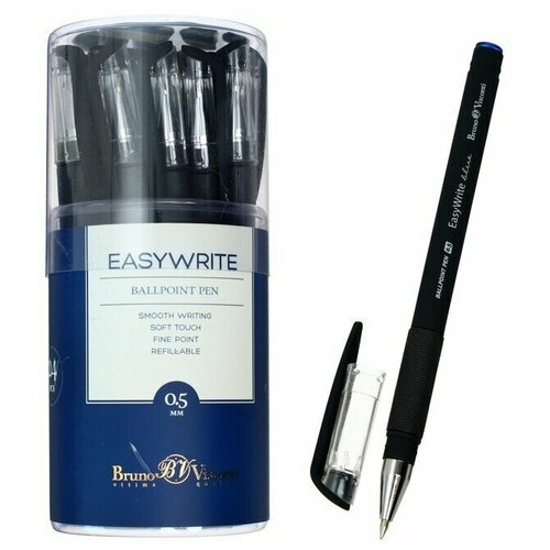 Ручка шариковая EasyWrite Black узел 05 мм синие чернила матовый корпус Silk Touch 650₽