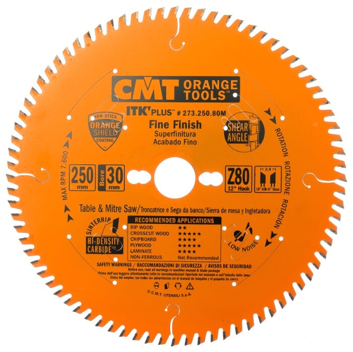 Пильный диск CMT 273.250.80M 250х30 мм