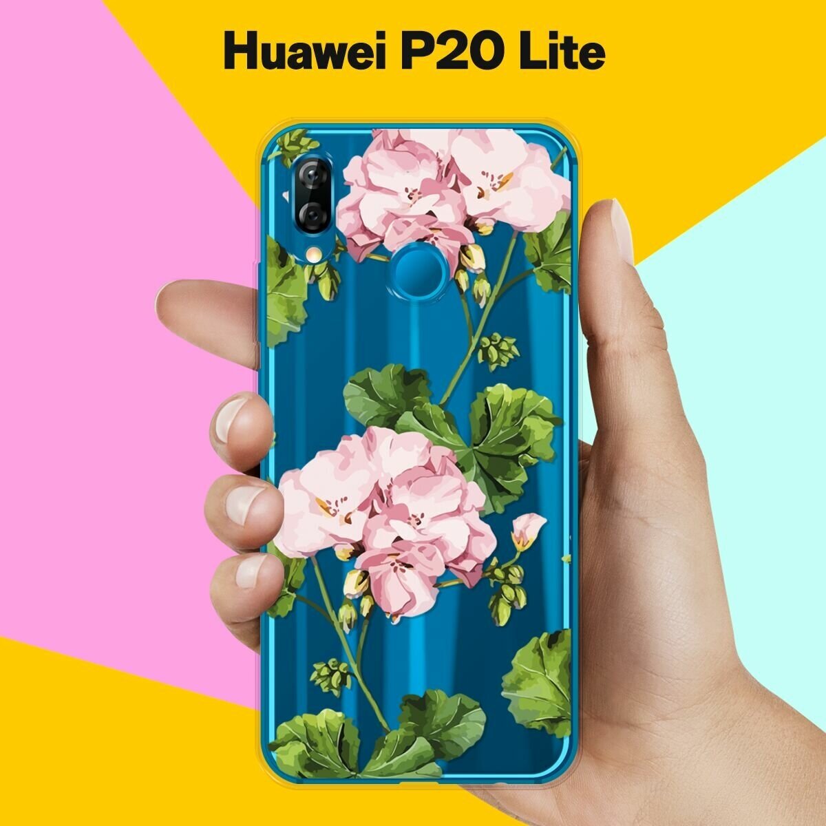 Силиконовый чехол на Huawei P20 Lite Пионы / для Хуавей П20 Лайт