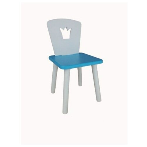 фото Детский стул корона голубой маленькая страна