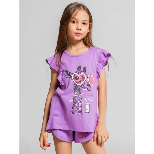 фото Футболка иново, размер 140, фиолетовый