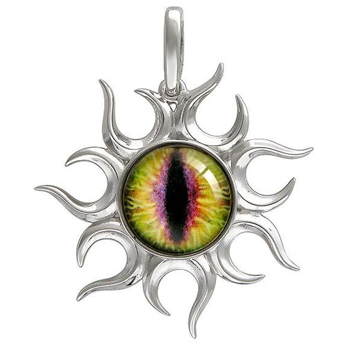 фото Эстет подвеска глаз с ювелирным стеклом из серебра 01п252684-5