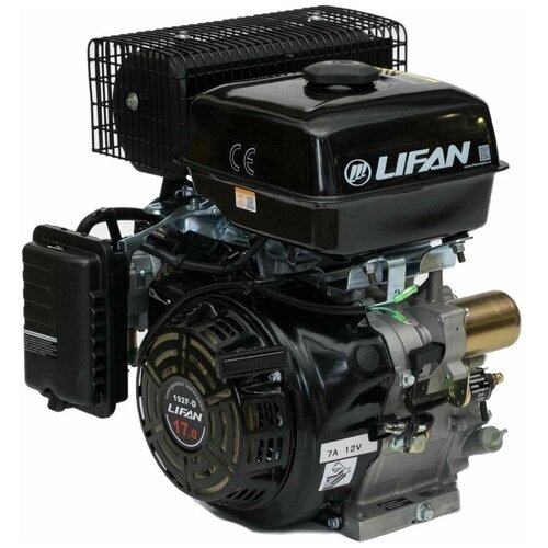 Двигатель бензиновый Lifan 192FD D25 3А (17л. с, 445куб. см, вал 25мм, ручной и электрический старт, катушка 3А) двигатель бензиновый lifan kp500 d25 11а 21л с 480 куб см вал 25мм ручной старт катушка 11а