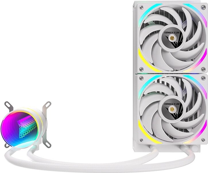 Система водяного охлаждения Formula Oasis L240 ARGB Soc-AM5/AM4/1200/2066/1700/1851 белый 4-pin 1-27.2dB Al+Cu 310W Ret
