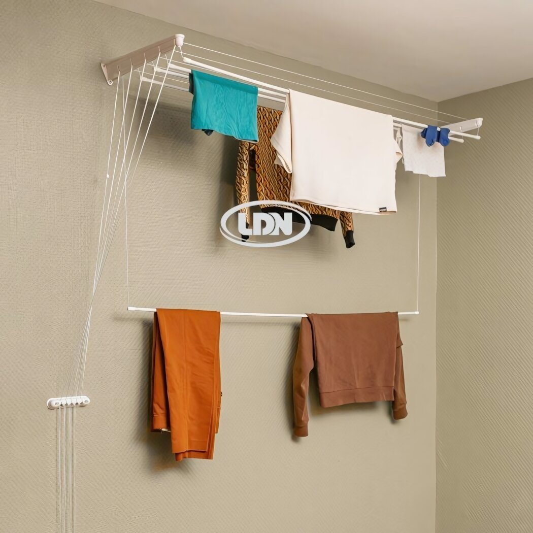 Сушилка для белья настенная 'Берёзка' 1.5м 5 стержней экономия пространства