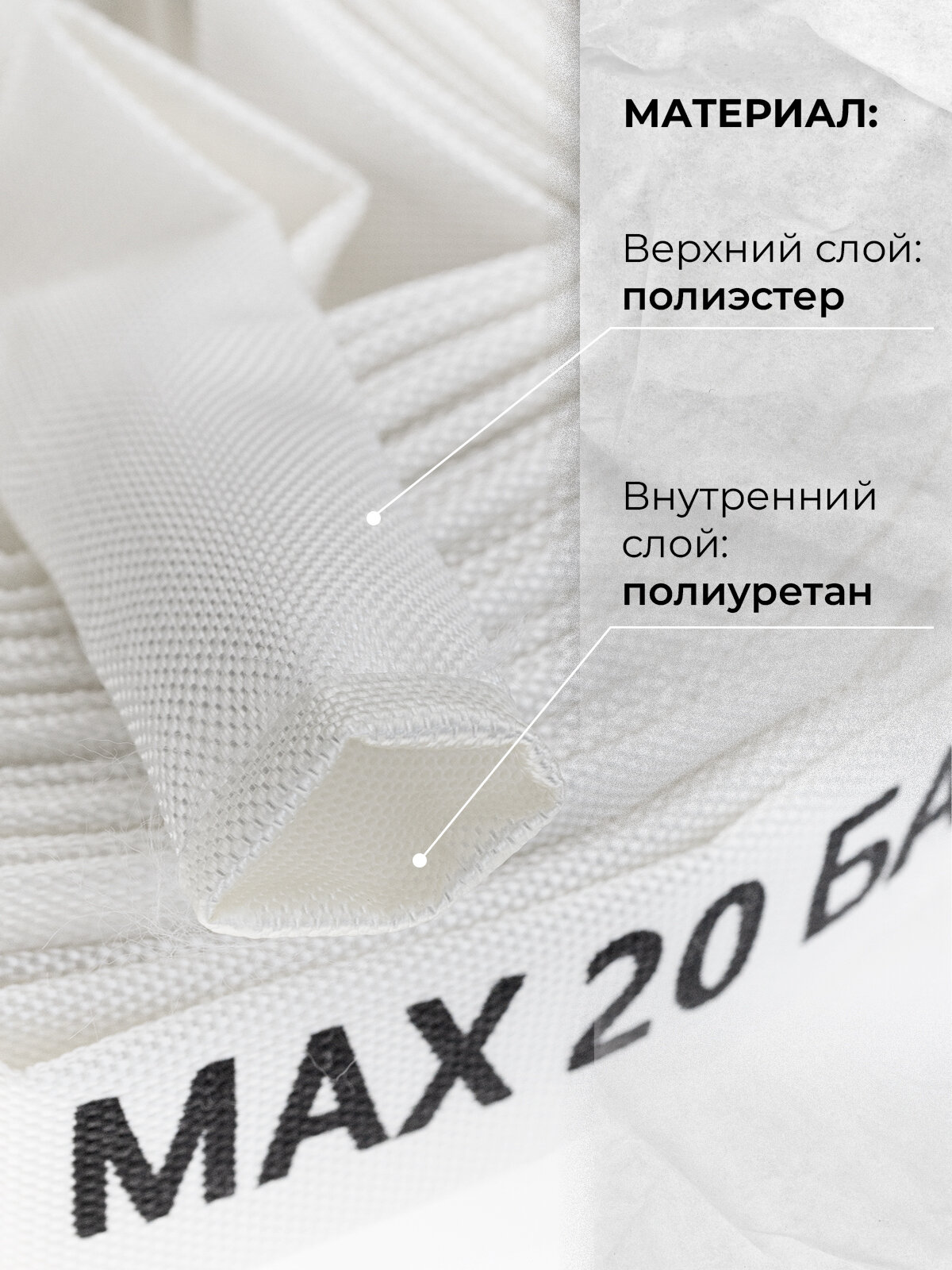 Рукав напорный-дренажный, шланг поливочный MasterProf 25мм, 20м — фото 1