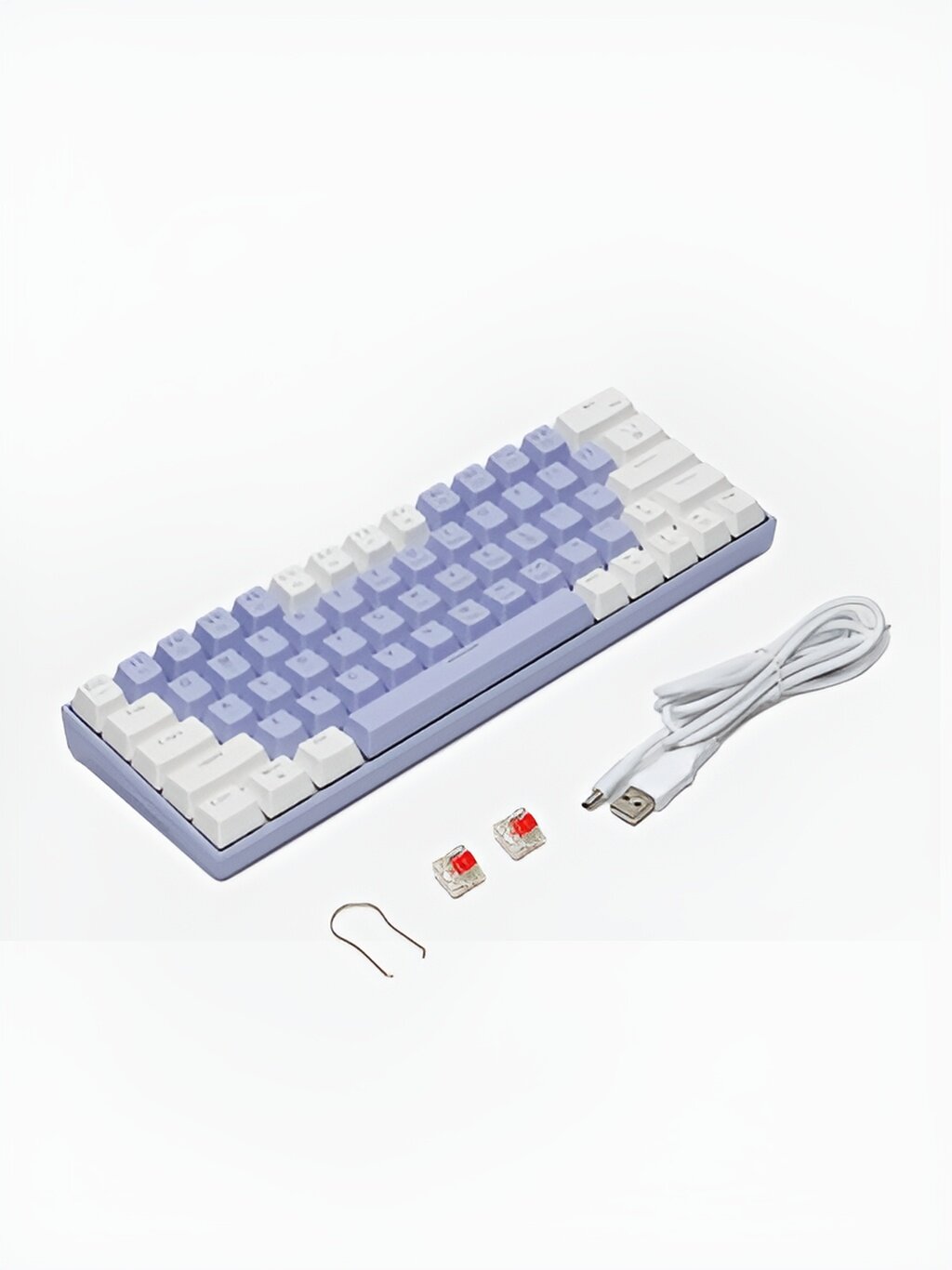 Игровая механическая клавиатура Zifrind Rgb подсветкой с 98 клавиши игры, мультимедиа Розовый