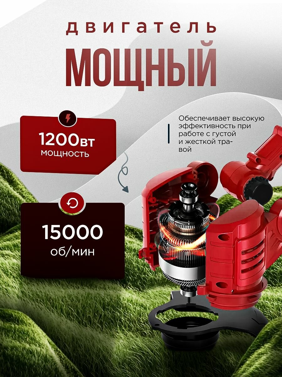 Газонокосилки Электрические Бытовая электрическая газонокосилка для прополки сорняков, литиевая батарея, перезаряжаемый садовый триммер