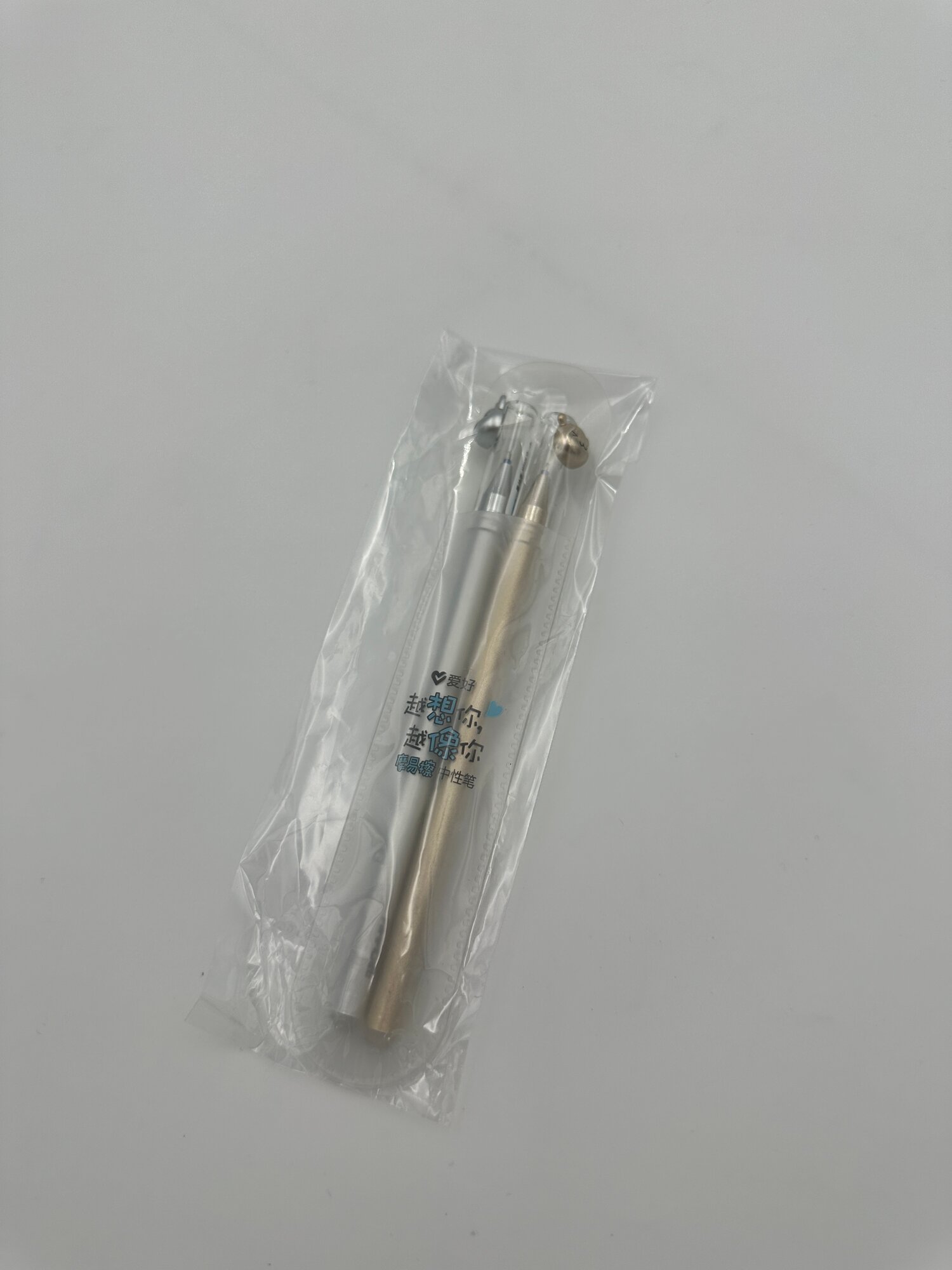 Набор из 2 ручек с забавными фигурками животных в стильном чехле — фото 1