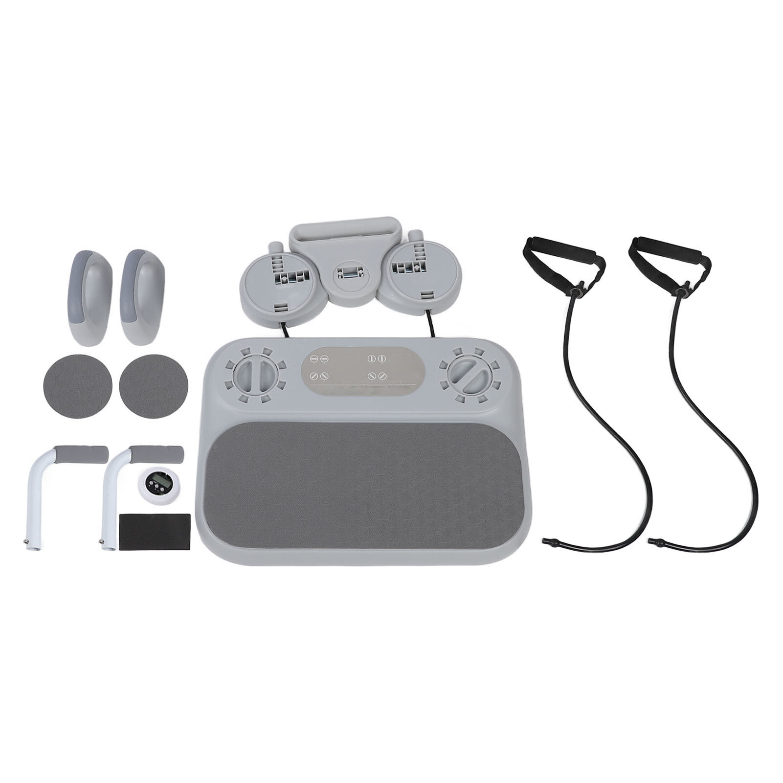 6 in 1 Multifunctional Fitness Board Portable Home Gym System Abdominal Automatic Rebound Roller for Gray