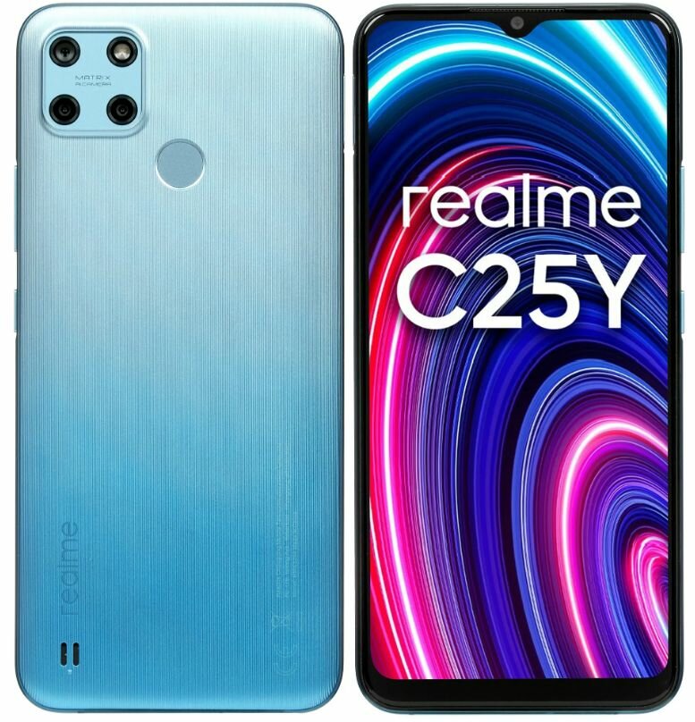 6,5" Смартфон realme C25Y 4/64 ГБ (6051828) 2022, синий