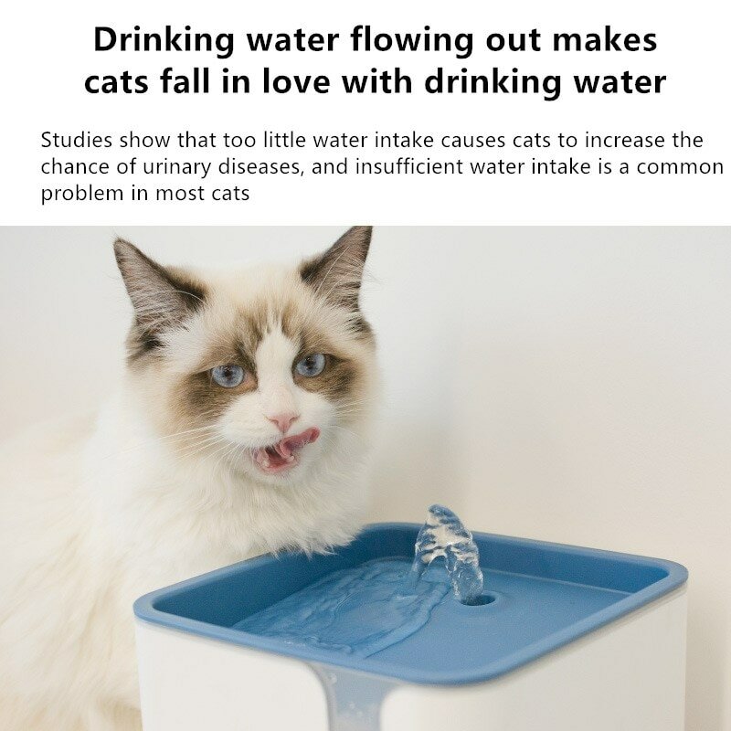 Автоматический дозатор воды Pet Cat Кормление воды течащего фонтана Кошка питьевая чаша Электрический дозатор воды для кошки собаки Кормление и поливание кошки (серый)