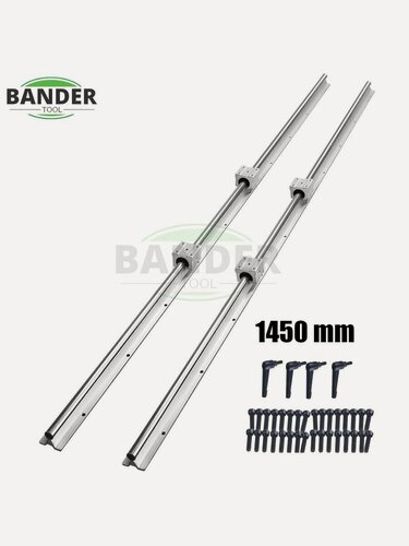 Изображение товара Линейные направляющие SBR16-1450 мм 2 шт и 4 шт SBR16UU направляющие блоки, Подарок: 4 ключа и 32 винта