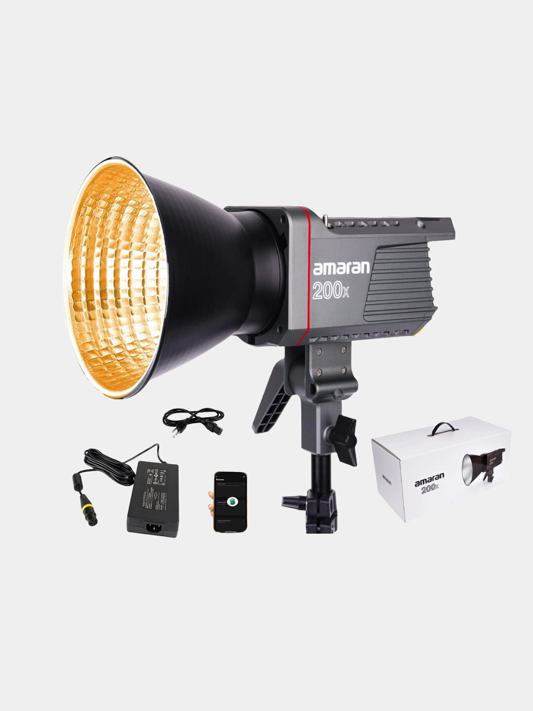 Профессиональный видеосвет Amaran 200x S 200W, точная цветопередача CRI 95+, TLCI 98