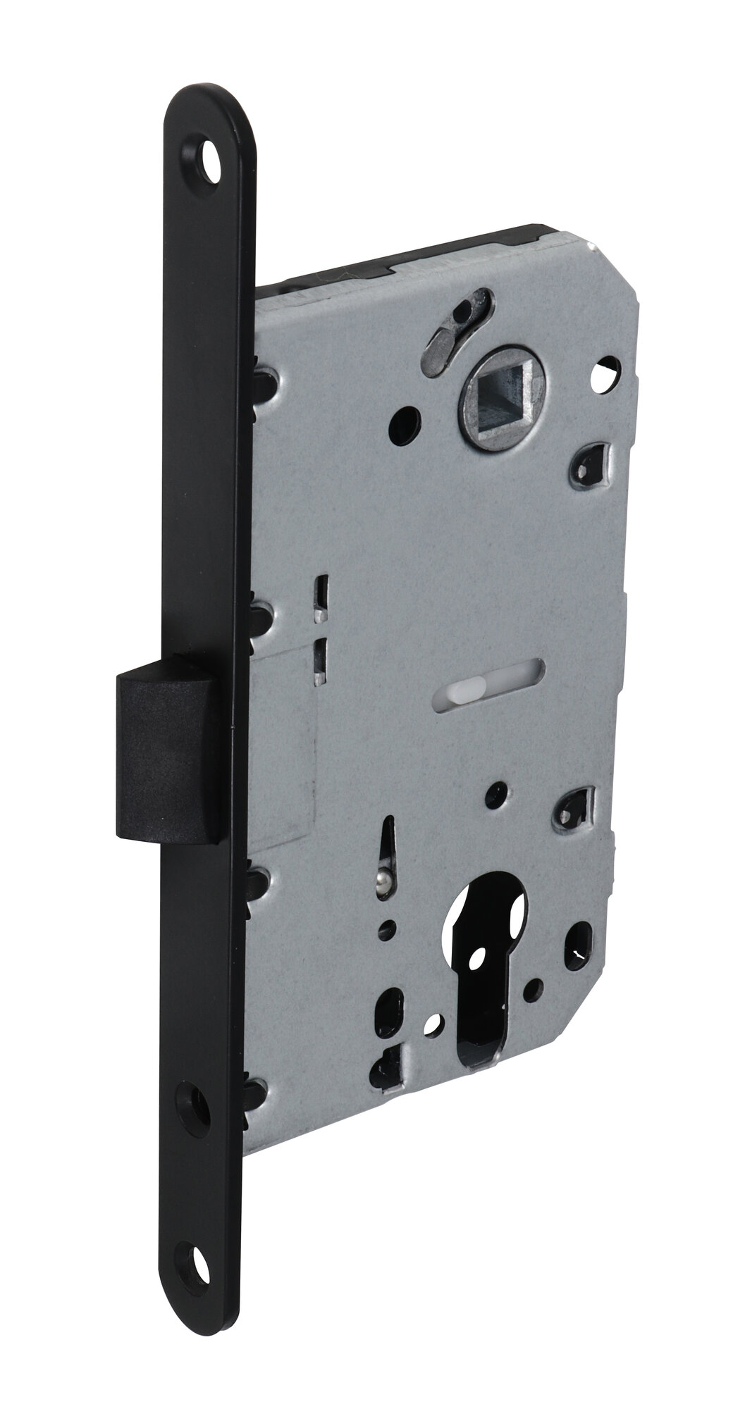 Защелка под ключ 50-85 73x132x14 мм пластик цвет черный