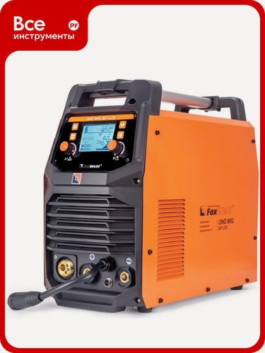 Изображение товара Сварочный полуавтомат Foxweld UNO MIG 207 LCD 8754, из нержавеющей стали, надежно